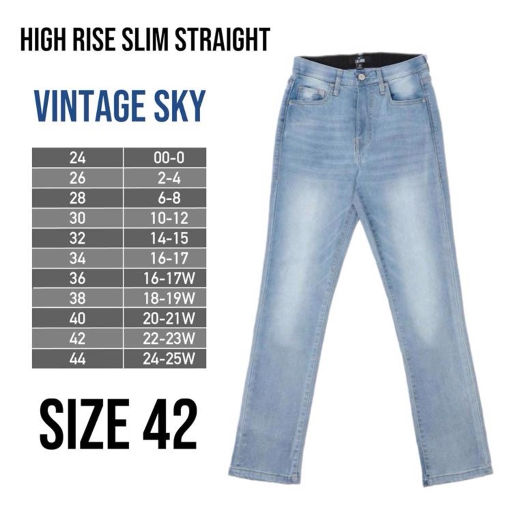 LuLaRoe High Rise Slim Straight Jeans - Light Blue